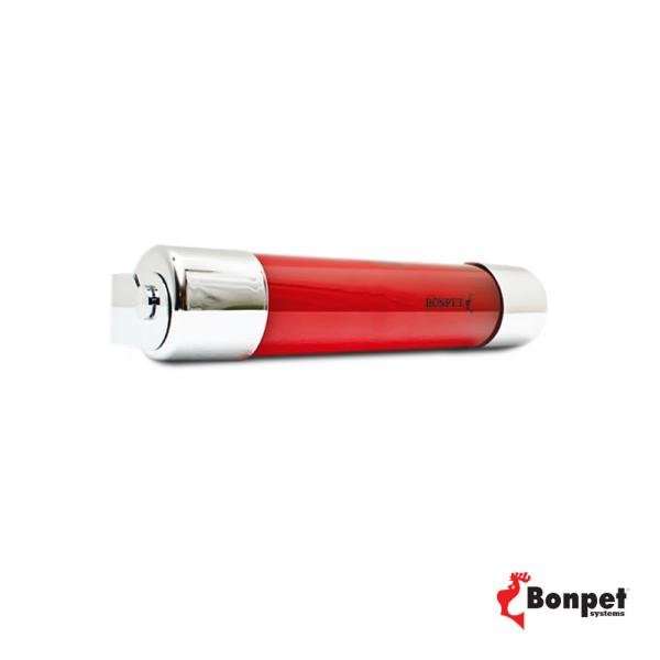 BONPET-Löschampulle mit Löschflüssigkeit und Montagehalterung